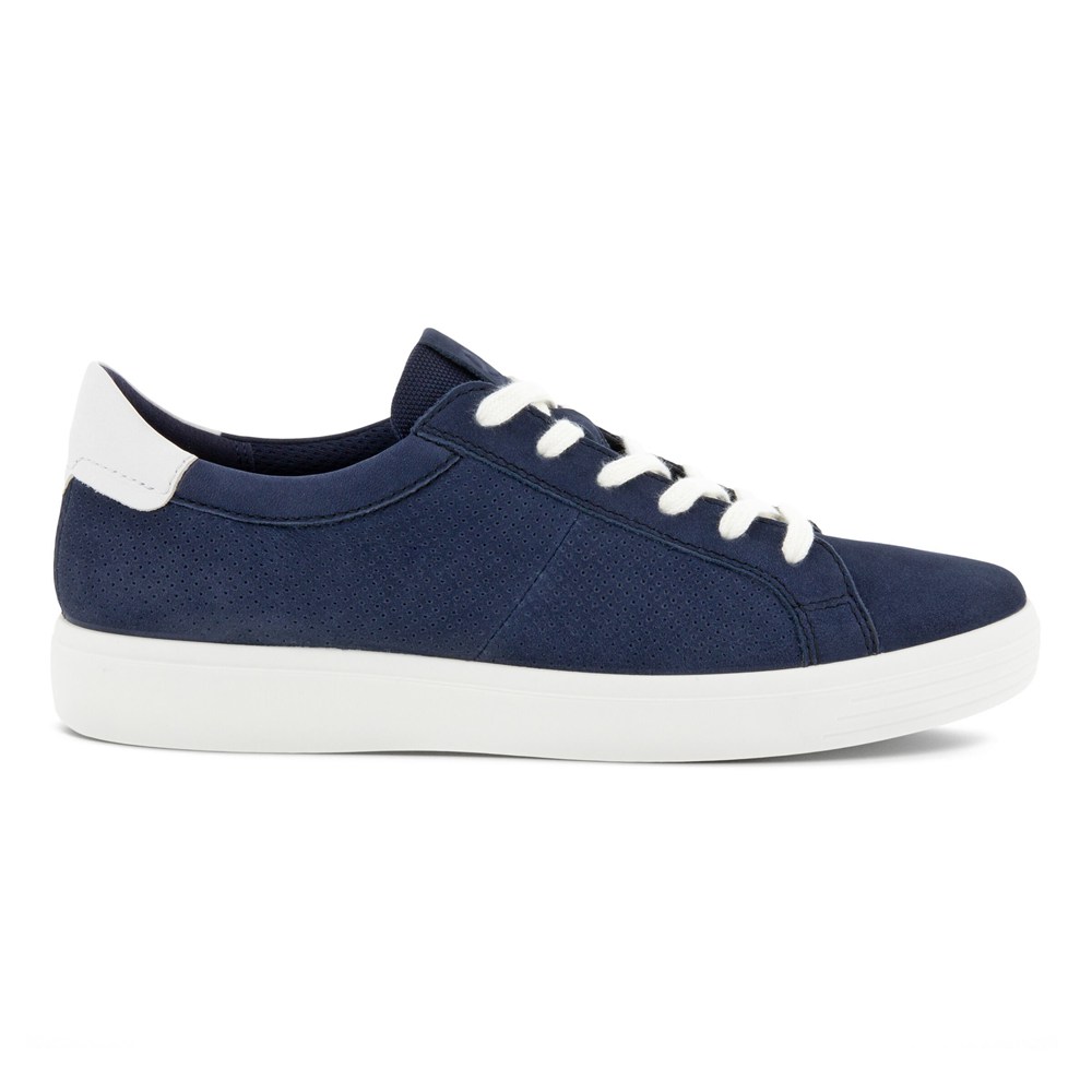 ECCO Mens Sneakers Navy - Soft Classic Laced - KEY-238514